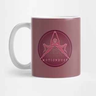 Global Motiondust World, with orthogonal pattern  - Warm Red Mug